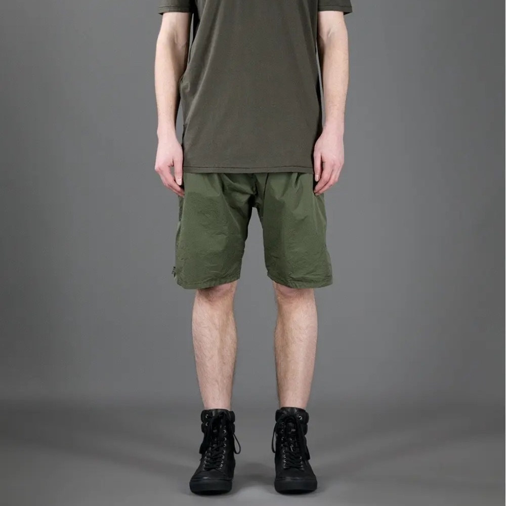 DAMIR DOMA SILENT Phylicia Cotton Knit Shorts Drop Crotch Hidden Pocket Pleat 30